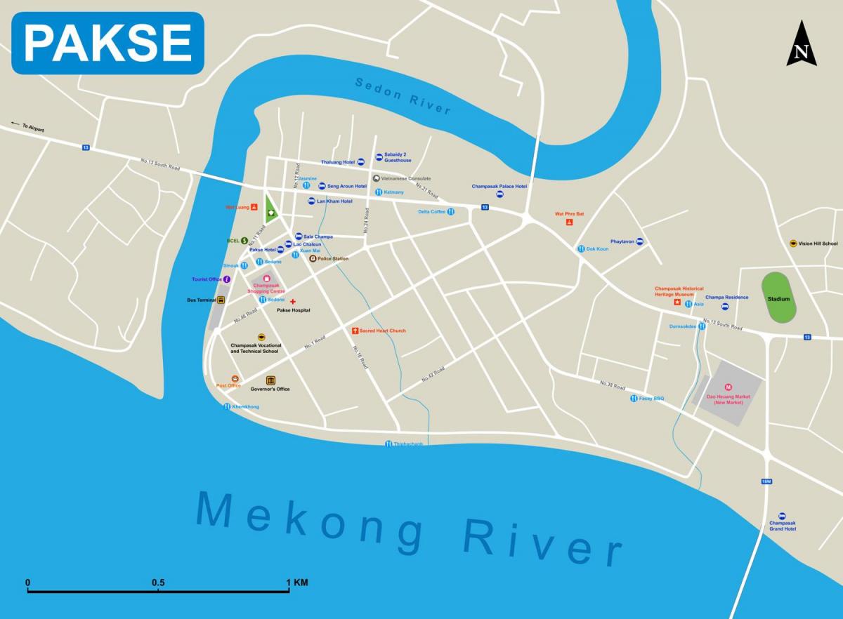 pakse แผนที่ลาว name