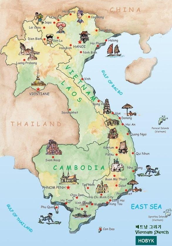 ลาวก็ attractions แผนที่