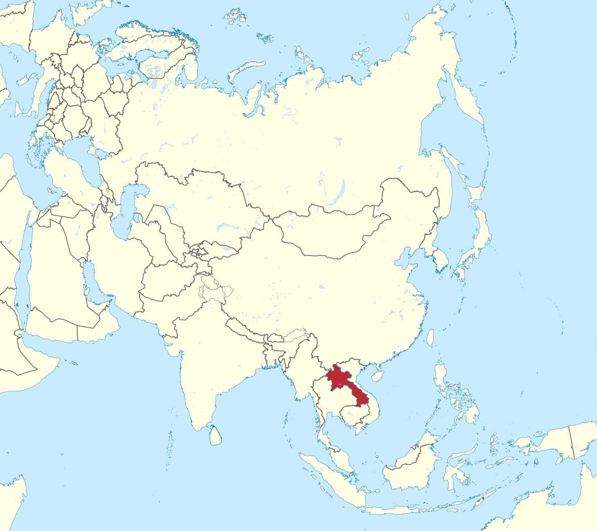 แผนที่ของลาวเอเชีย