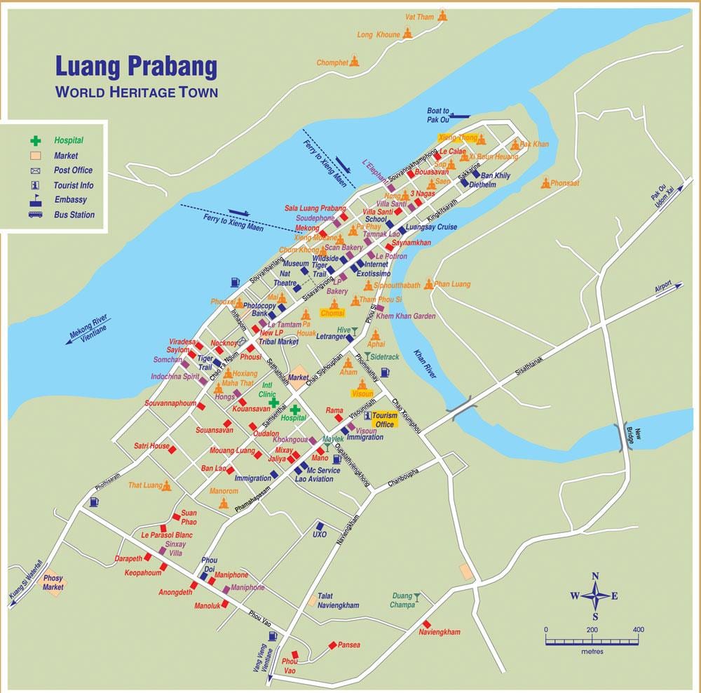 แผนที่ของ luang prabang ลาว name