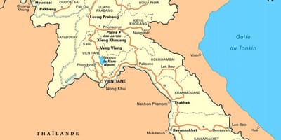 แผนที่ของทางใต้ของลาว name