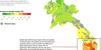 แผนที่ของลาวสภาพอากาศ