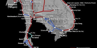 ลาวก็ railway แผนที่
