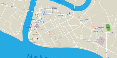 Pakse แผนที่ลาว name