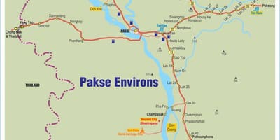 แผนที่ของ pakse ลาว name