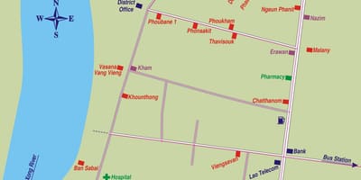 แผนที่ของ vang vieng ลาว name